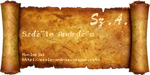 Szüle András névjegykártya